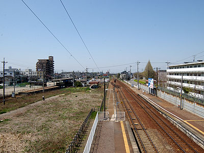 那加駅跨線橋から、岐阜方面を望む